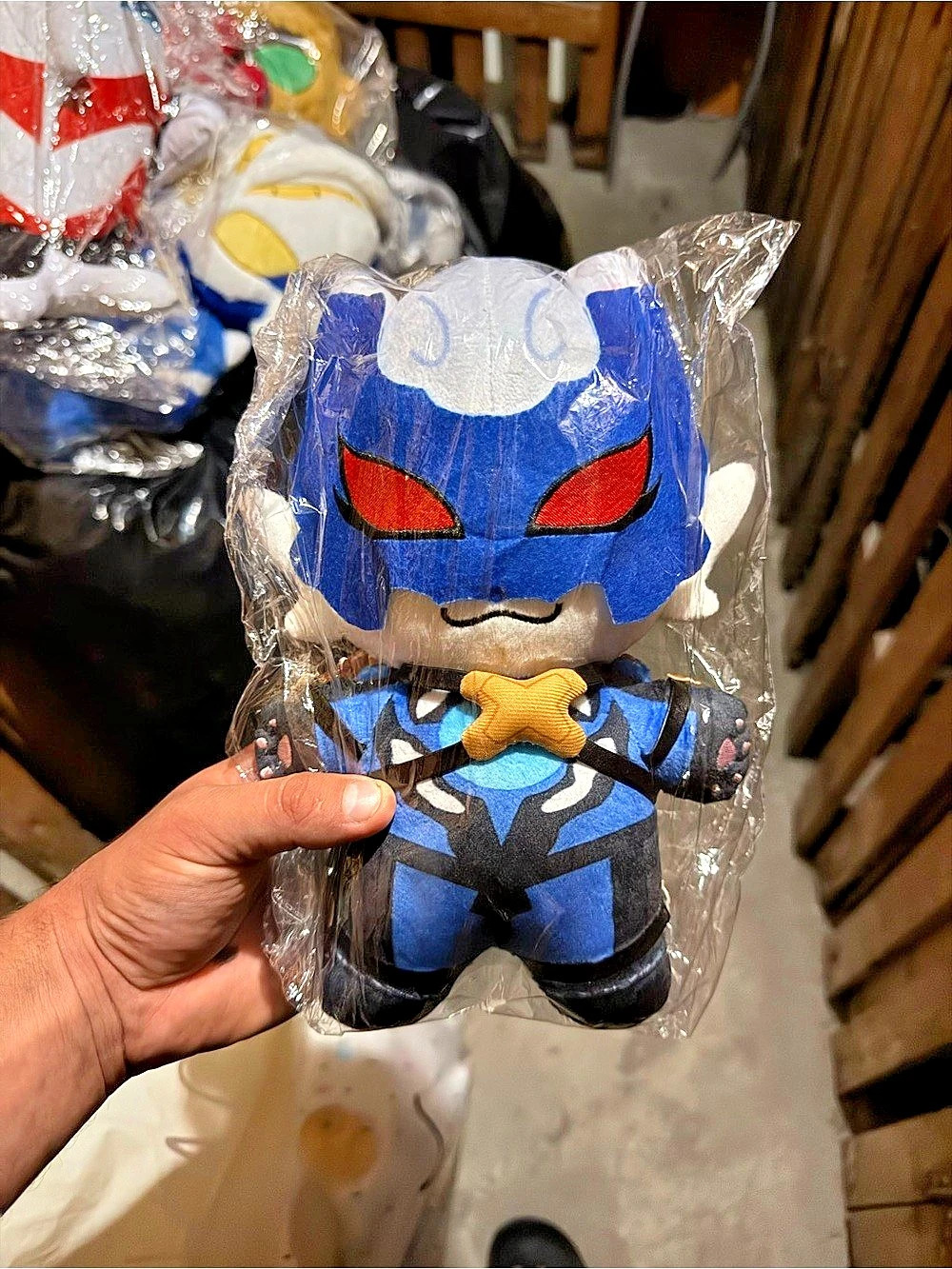 Blue & Black Superhero Plush NWT